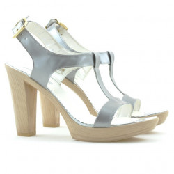 Dámske sandále 5018 strieborný lak