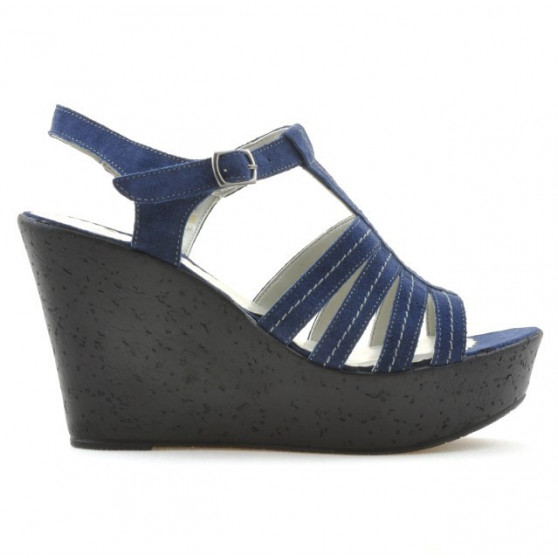 Dámske sandále 598 indigo velúr