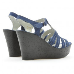 Dámske sandále 598 indigo velúr