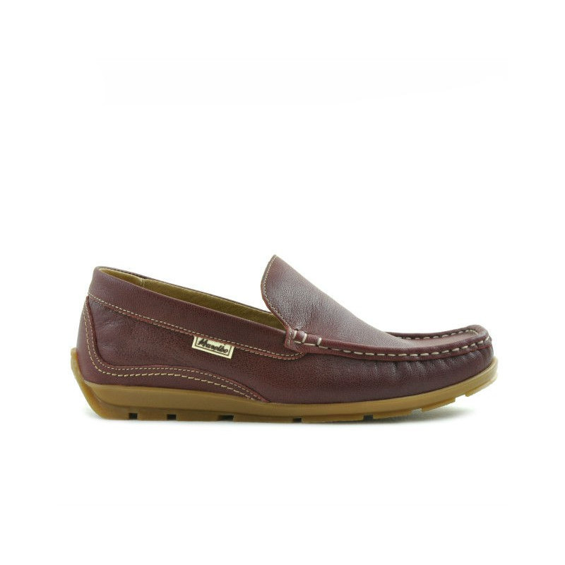 Mokasíny pre mládež 395 bordo