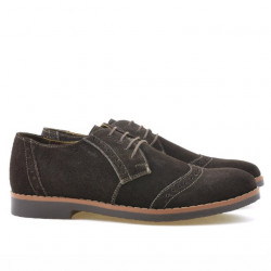 Mužské neformálne/elegantné topánky 746 café velúr