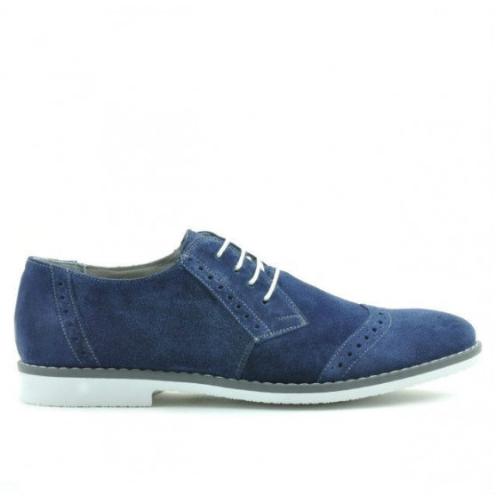 Pánske neformálne/elegantné topánky 746 indigo velúr