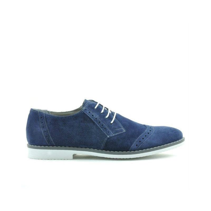 Pánske neformálne/elegantné topánky 746 indigo velúr
