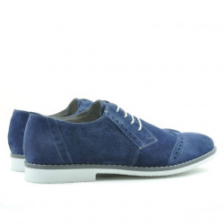 Pánske neformálne/elegantné topánky 746 indigo velúr