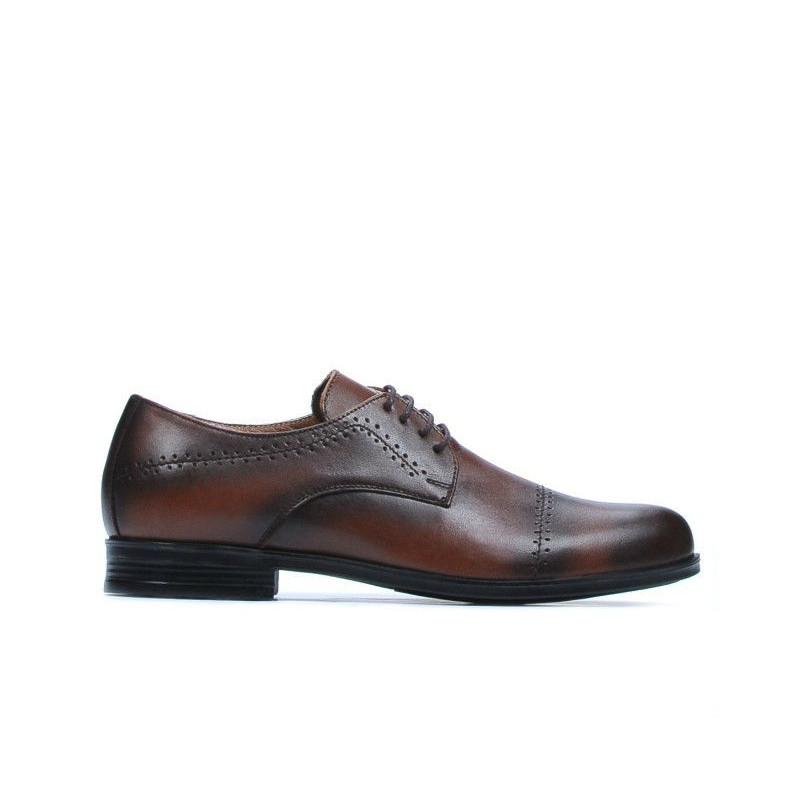 Elegantné topánky pre mládež 396 a hnedé