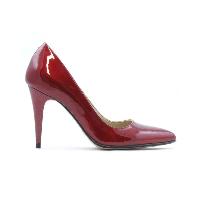 Elegantné dámske topánky 1246 lak bordová