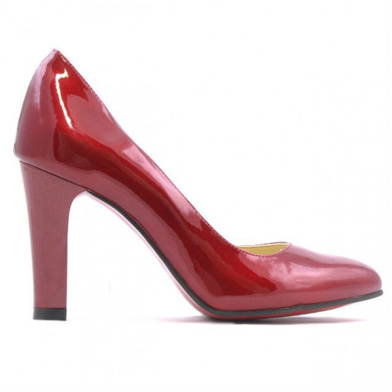 Elegantné dámske topánky 1243 lak bordové