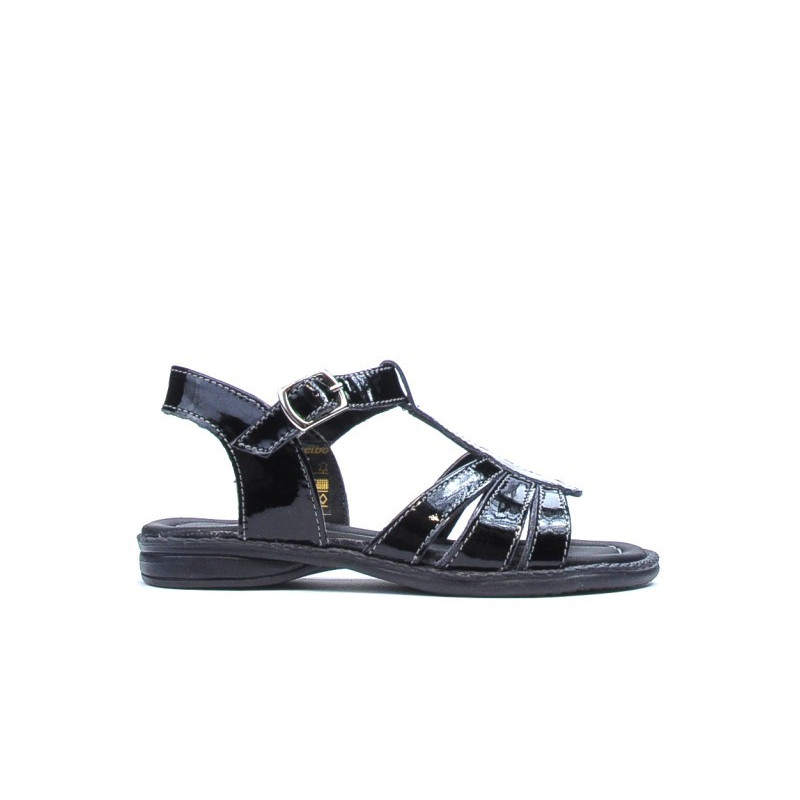 Detské sandále 53c čierny lak