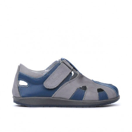 Topánky pre malé deti 07c indigo+šedá