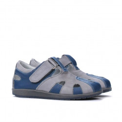 Topánky pre malé deti 07c indigo+šedá