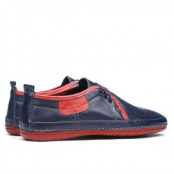 Mokasíny muži 865 indigo+červená
