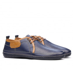 Pánske mokasíny 865 indigo+hnedé