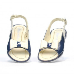 Detské sandále 58c lak indigo+béžová