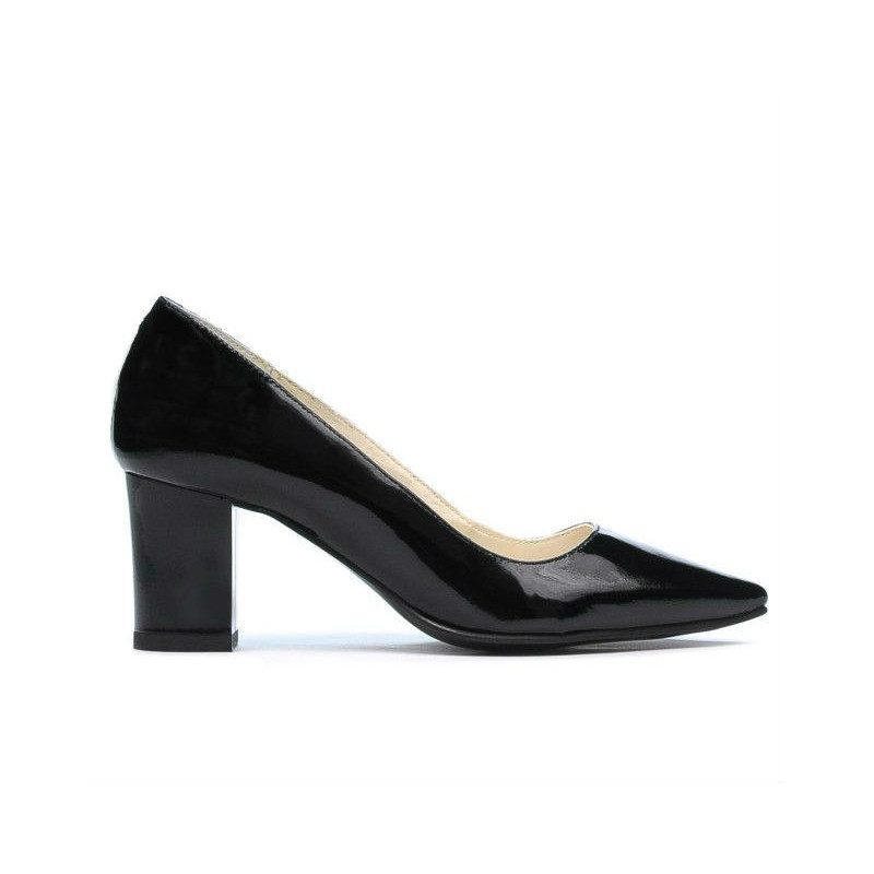 Elegantné dámske topánky 1253 čierny lak