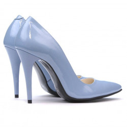 Elegantné dámske topánky 1241 lak modrý