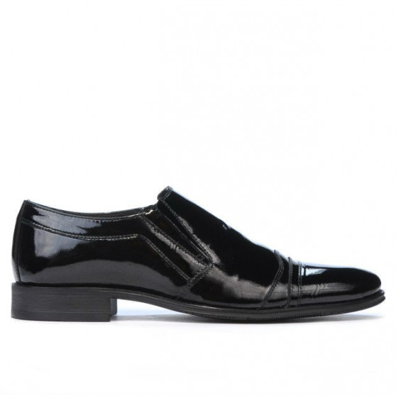 Elegantné topánky pre teenegerov 389 čierny lak