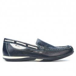 Pánske mokasíny 719 krém indigo+biela