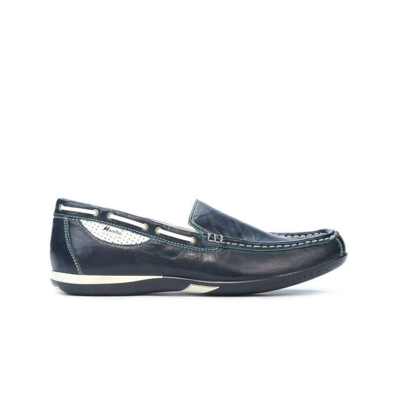 Pánske mokasíny 719 krém indigo+biela