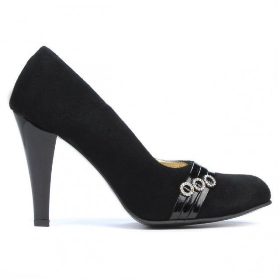 Dámske elegantné topánky 1040 čierny antilop