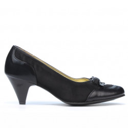 Elegantné dámske topánky 1064 čierna+čierna antilopa