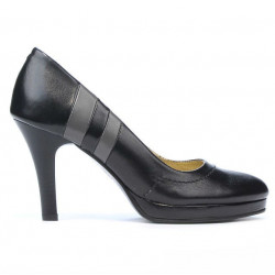 Elegantné dámske topánky 1086 čierna+sivá