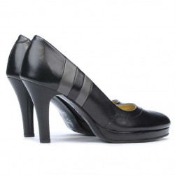 Elegantné dámske topánky 1086 čierna+sivá