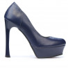 Elegantné dámske topánky 1212 indigo