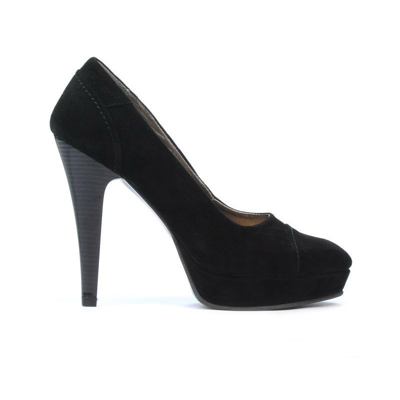 Elegantné dámske topánky 1082-1 čierna antilopa
