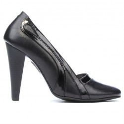 Dámske elegantné topánky 1208 čierne+čierny lak