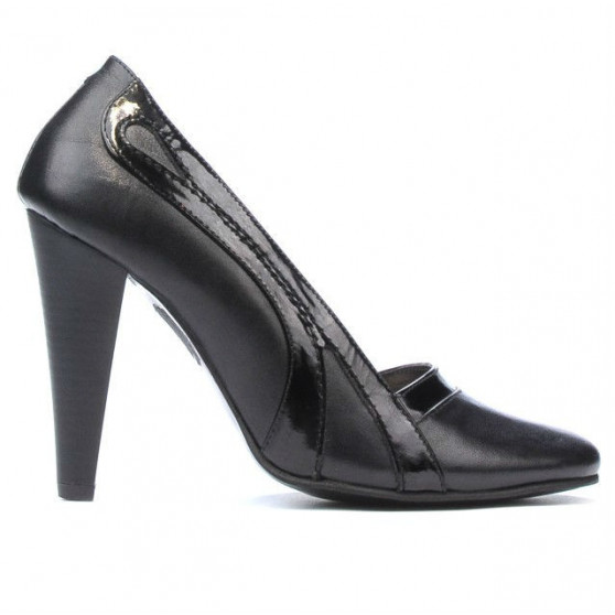 Dámske elegantné topánky 1208 čierne+čierny lak