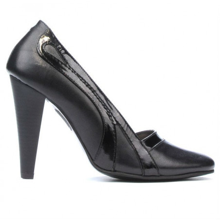 Dámske elegantné topánky 1208 čierne+čierny lak