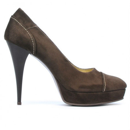 Elegantné dámske topánky 1082 hnedý antilop