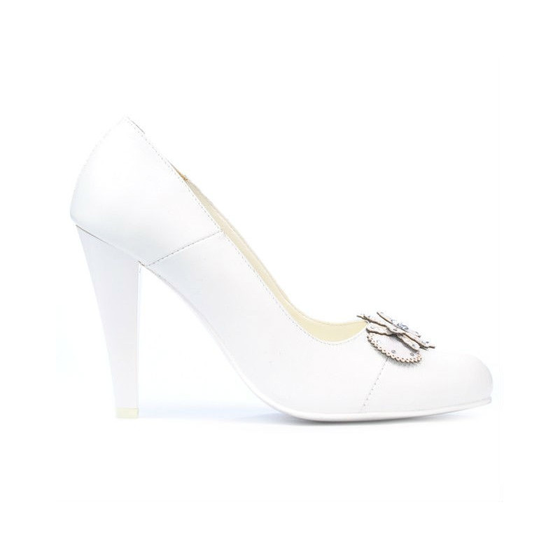 Elegantné dámske topánky 1067 biele