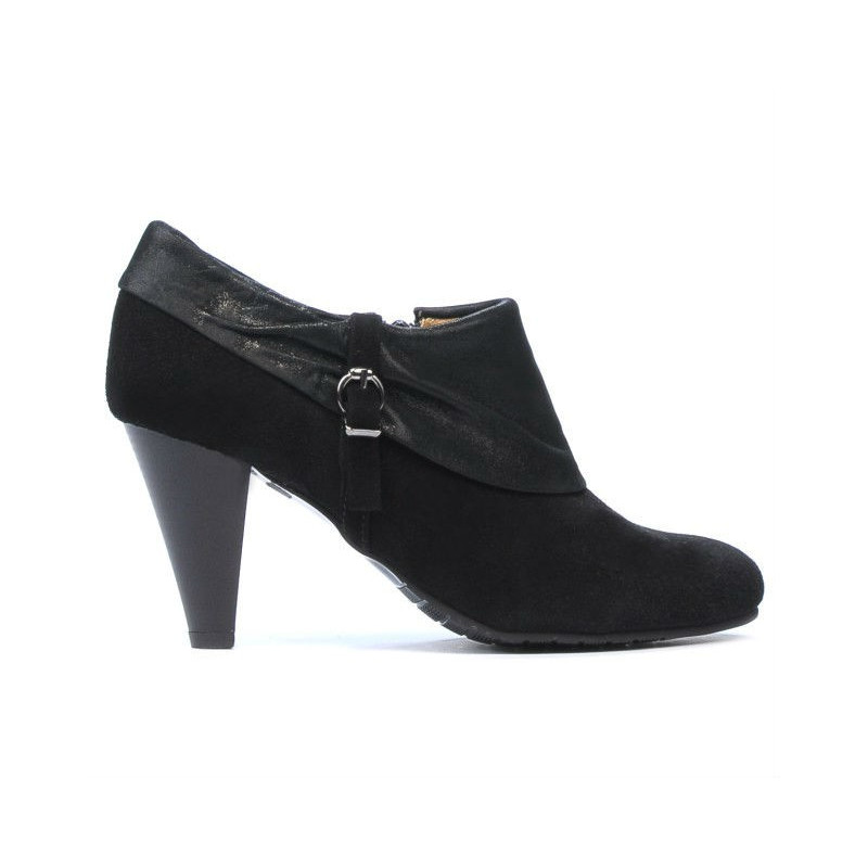 Elegantné dámske topánky 1089 čierne antilop