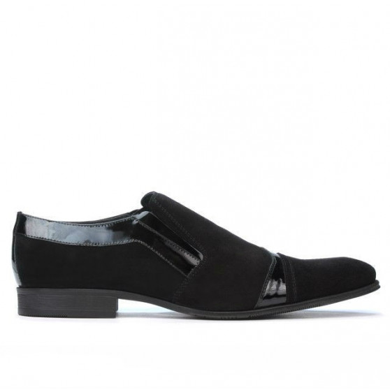 Elegantné pánske topánky 796 čierny velúr