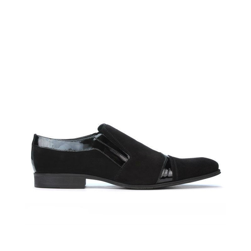 Elegantné pánske topánky 796 čierny velúr