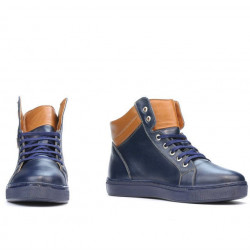 Pánske topánky 4103 indigo+hnedá