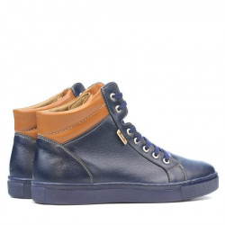 Pánske topánky 4103 indigo+hnedá