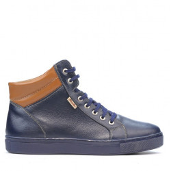 Pánske topánky 4103 indigo+hnedá