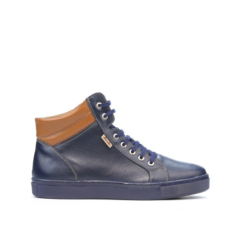 Pánske topánky 4103 indigo+hnedá