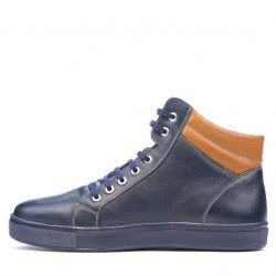 Pánske topánky 4103 indigo+hnedá