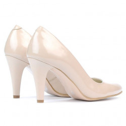 Elegantné dámske topánky 1234 ivory lakované
