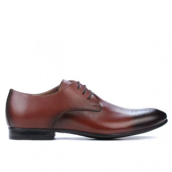 Elegantné pánske topánky 828-1 v hnedej farbe