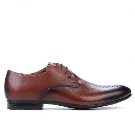 Elegantné pánske topánky 828-1 v hnedej farbe