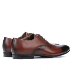 Elegantné pánske topánky 828-1 v hnedej farbe