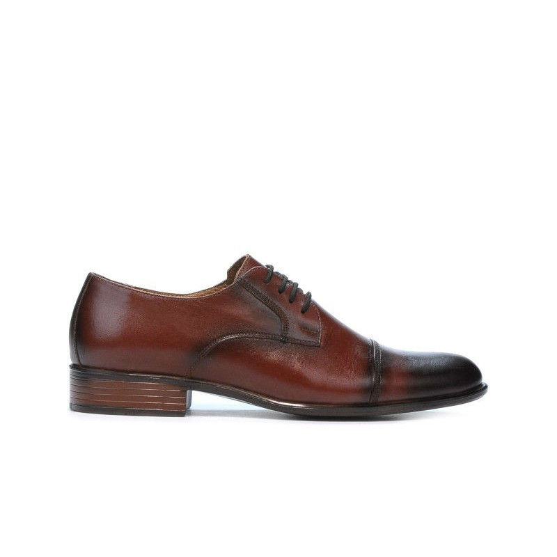 Elegantné pánske topánky 838 v tmavo hnedej