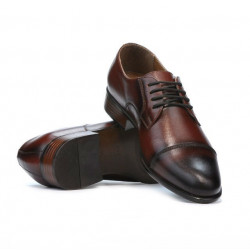 Elegantné pánske topánky 838 v tmavo hnedej