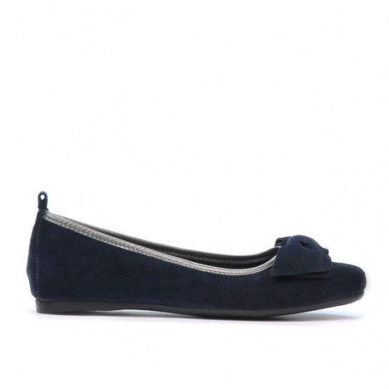 Dámske baleríny 638 indigo velúr