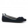 Dámske baleríny 638 indigo velúr