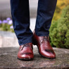 Elegantné pánske topánky 828-1 v hnedej farbe